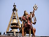 Kathmandu Durbar Square 07 02 Shiva And Nandi Close Up On Top Of Entrance Gate To Mahendreswor Temple 